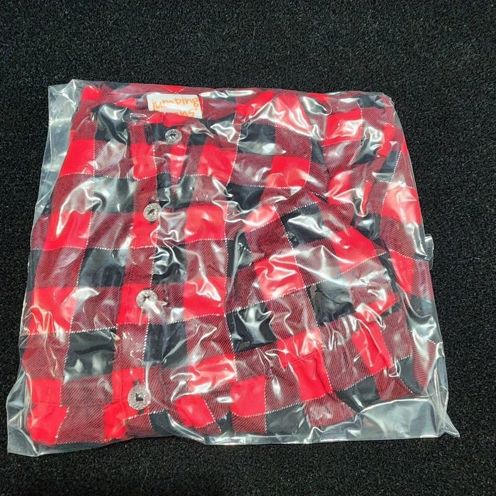 Jumping Beans Red Black‎ Buffalo Plaid Long Sleeve Tunic Shirt Toddler Girls 3T